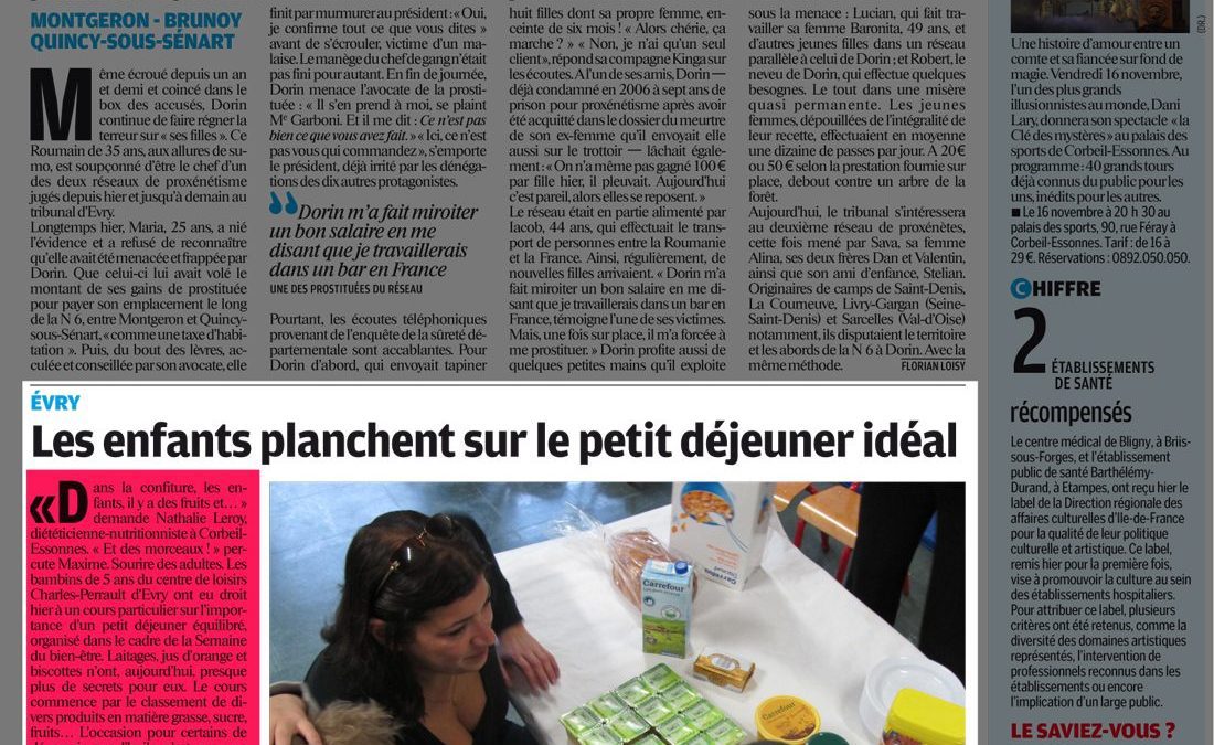 Essonne Matin - Jeudi 25 Octobre 2012