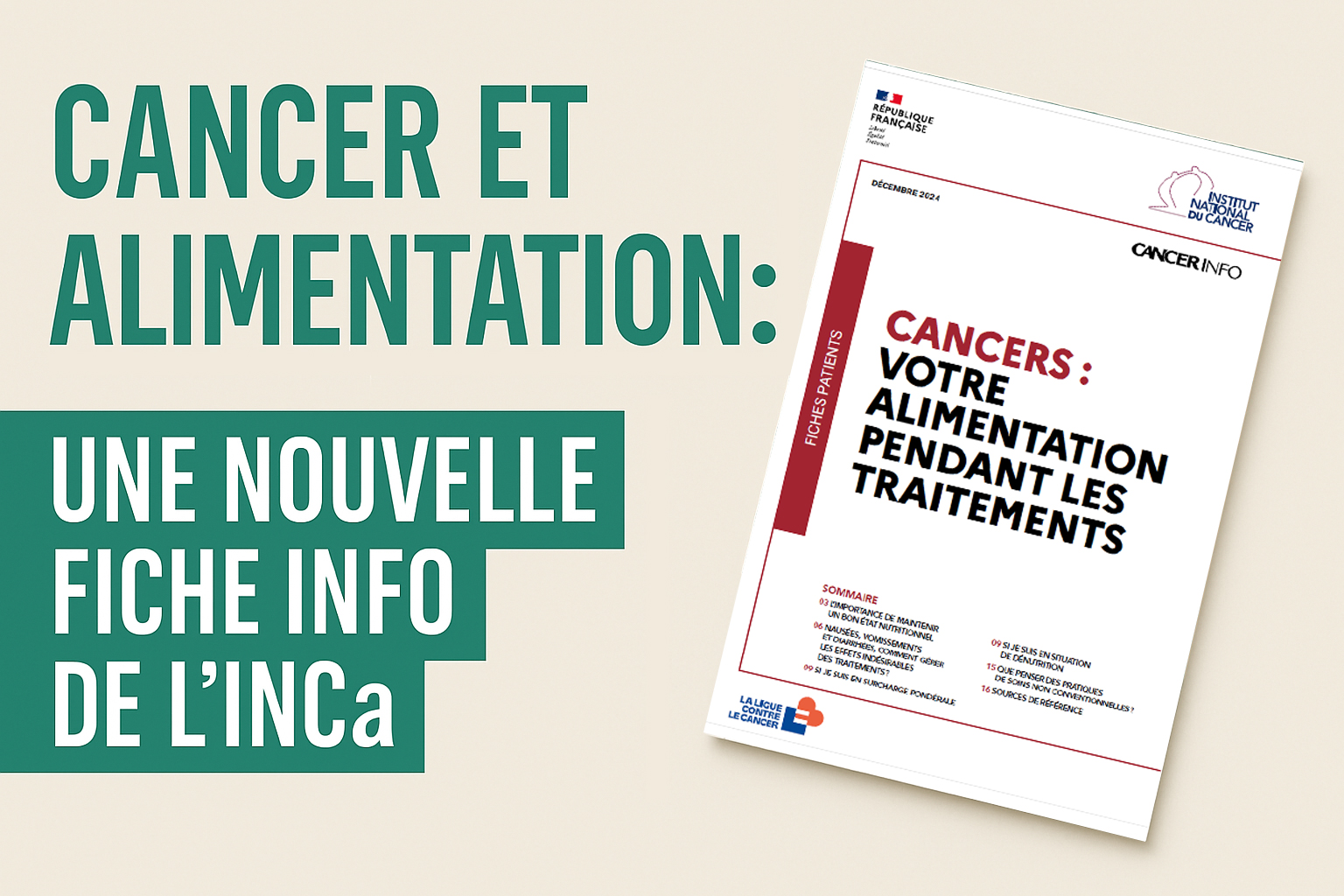 Cancer et alimentation : comment bien manger pendant les traitements ?